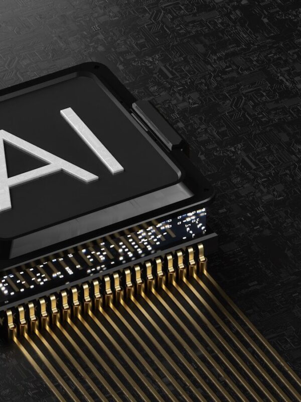 A computer chip with the letter ia printed on it